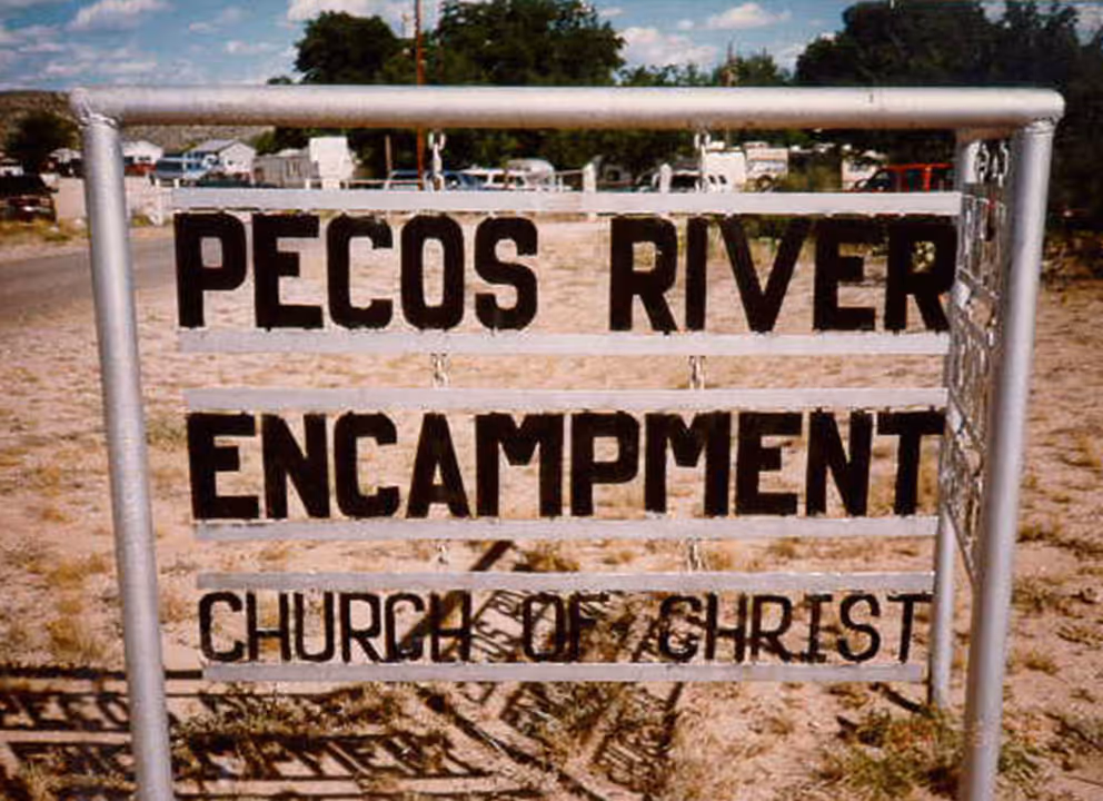 Worship at Pecos River Encampment